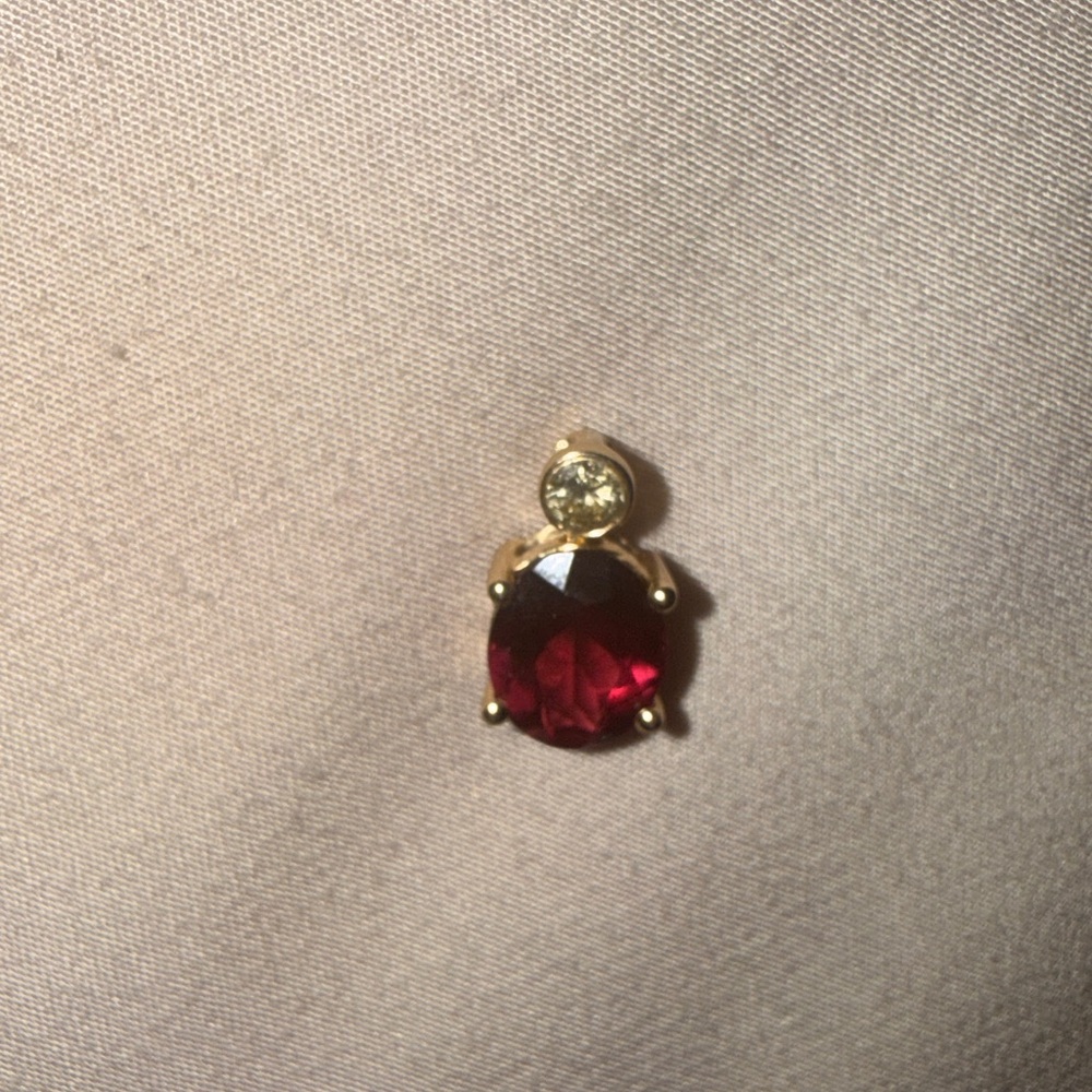 14K Gold Rhodolite Garnet & Diamond Pendant – 2.58 Carats - Picture 16 of 17